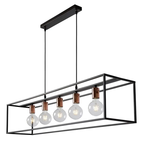 Zwieszana lampa nad wyspę ARTHUR 08424/05/30 Lucide czarny miedziany