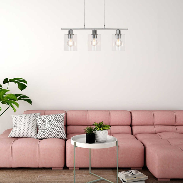 Nowoczesna LAMPA wisząca MIROSLAW 3580 Rabalux salonowy zwis szklany 3-punktowy chrom