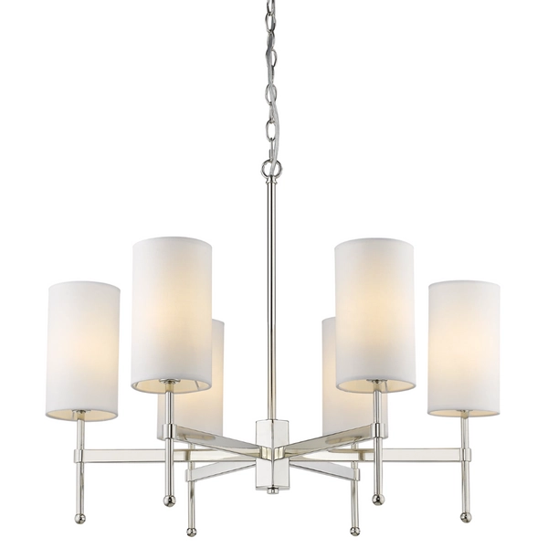 Modernistyczna lampa wisząca Denver P06994NI-WH Cosmolight na łańcuchu nikiel