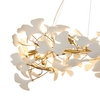 Ceramiczna lampa zwisowa Botanika XY080P-100 liście złota biała