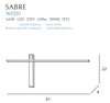 Kinkiet LAMPA ścienna SABRE W0281 Maxlight metalowa OPRAWA loftowa LED 6W 3000K pręt czarny