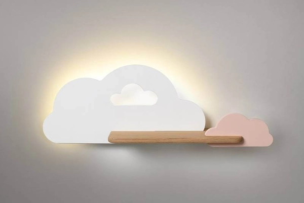 Dziecięca lampa ścienna CLOUD 21-76717 chmurki LED 5W 4000K biały różowy