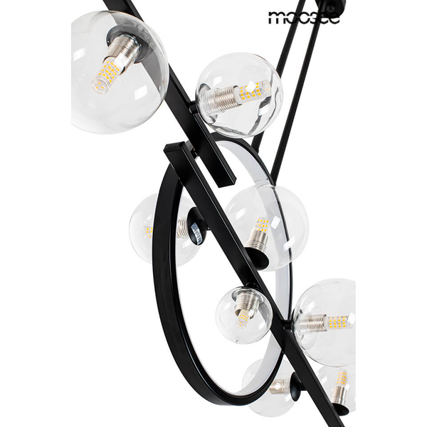 Wisząca lampa Alure Line Twin MSE010100347 Moosee LED 17W 3000K  kule czarne