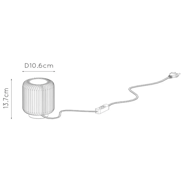 Lampka stołowa TURBIN 26500/05/30 Lucide LED 5W 3000K do sypialni czarna