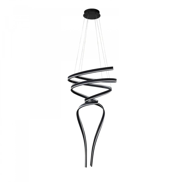 Ściemnialna lampa wisząca geometryczna do kuchni ZOE LED 41W 3000K AZ6780 czarna