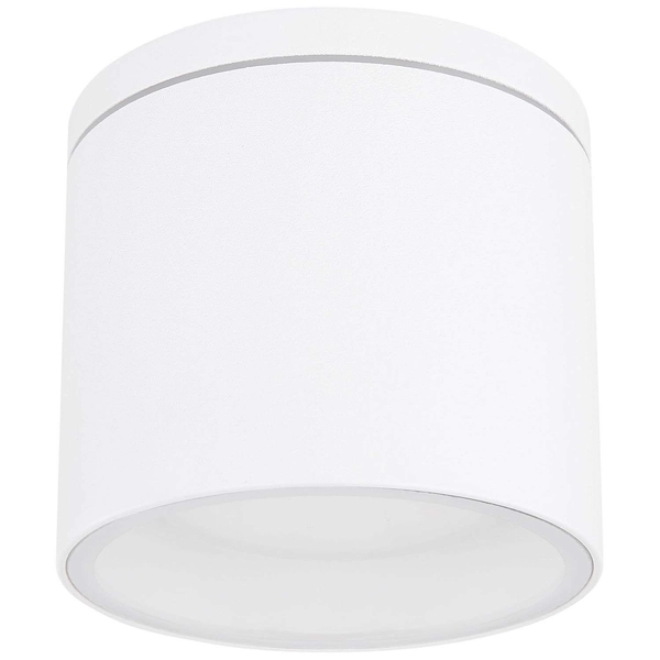 LAMPA sufitowa stropowa ALCALA 32063W Globo zewnętrzna OPRAWA tuba outdoor IP44 biała przezroczysta