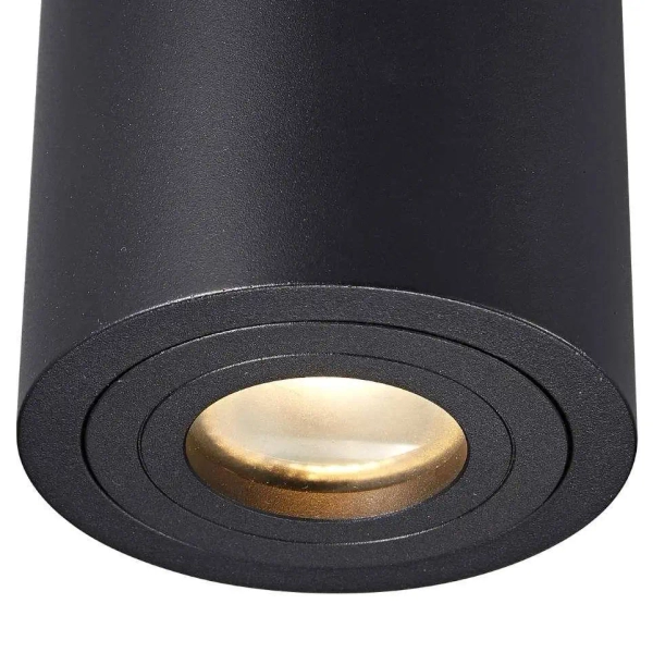 Natynkowa Lampa do łazienki Rondip ACGU10-159-N metalowy downlight czarny