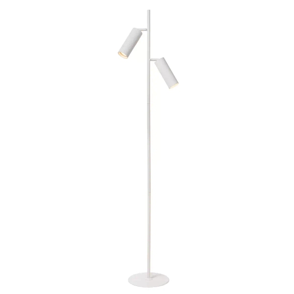 Lampa podłogowa regulowana CLUBS 09739/02/31 Lucide tubki do salonu biały