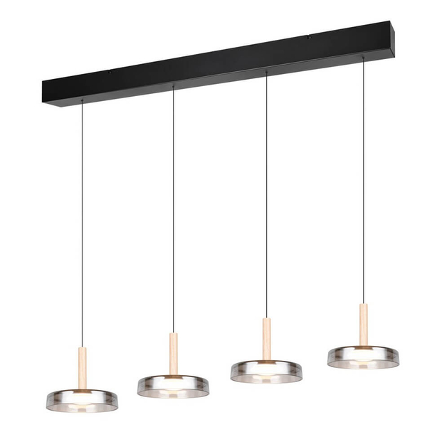 Lampa wisząca na belce CELESTE 354910432 Trio LED 28W 3000K czarny srebrny