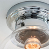 Kulista lampa sufitowa Cheswick 96138 IP44 chrom przezroczysty