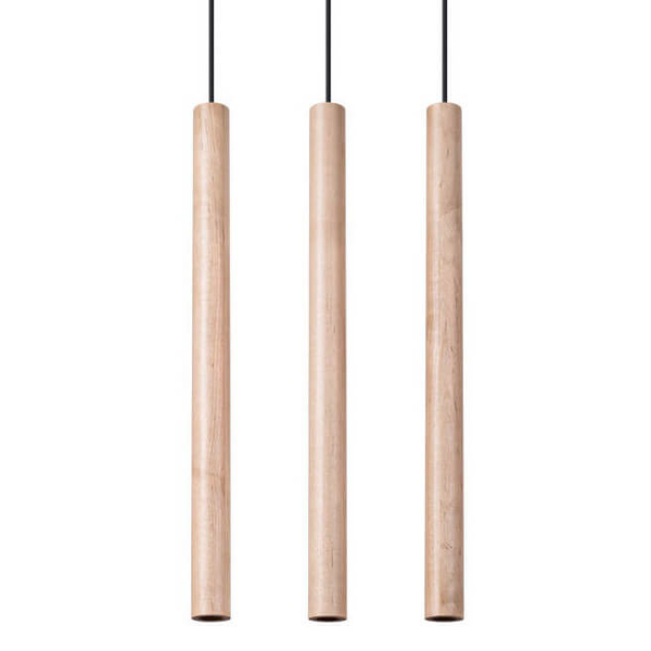 Potrójna lampa wisząca Pastelo SL.1267 tuba sople czarna