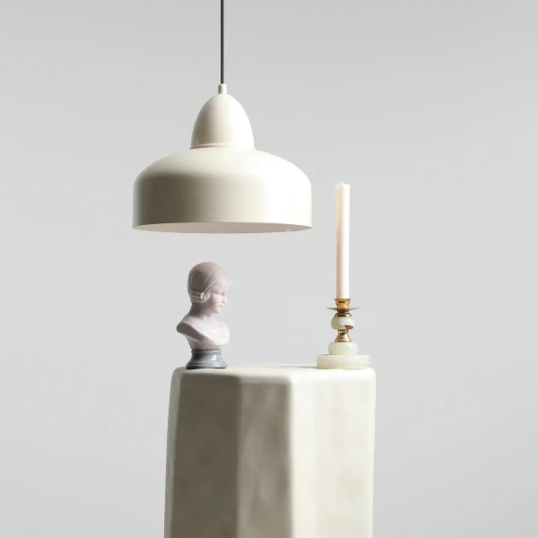 Wisząca lampa nad wyspę Como 946G9 Aldex metalowy abażur kremowy