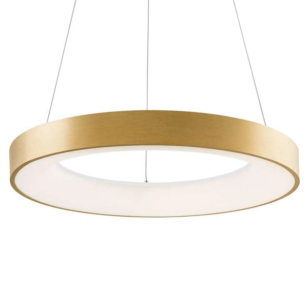 LAMPA wisząca GIULIA 5304-840RP-GD-3 Italux metalowa OPRAWA okrągła LED 40W 3000K zwis pierścień ring złoty