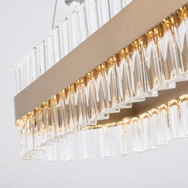 Lampa wisząca kryształowa 22041 LED 68W 3000K nad stół crystals złoty