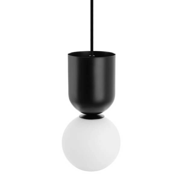 Wisząca lampa łazienkowa Luoti LUA122PS0 okrągła IP44 biała czarna