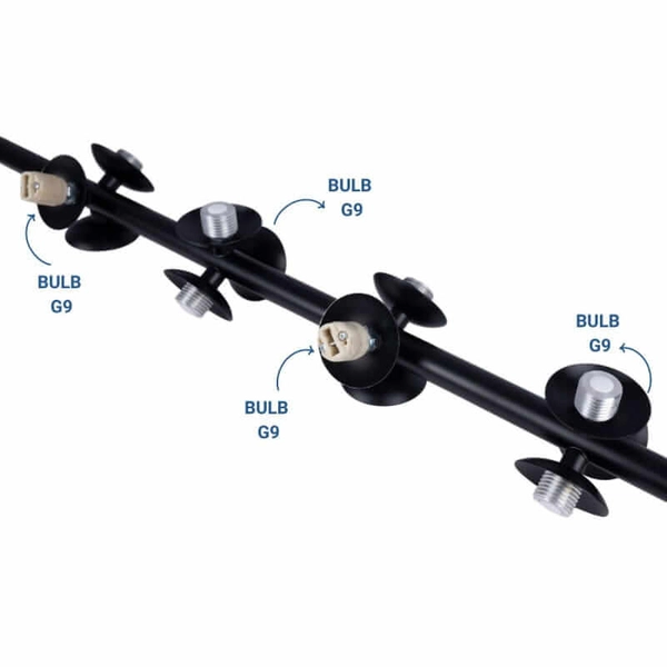 Lampa kulista wiesząca Vino ABR-GRAPPA-H-S Abruzzo balls czarne białe