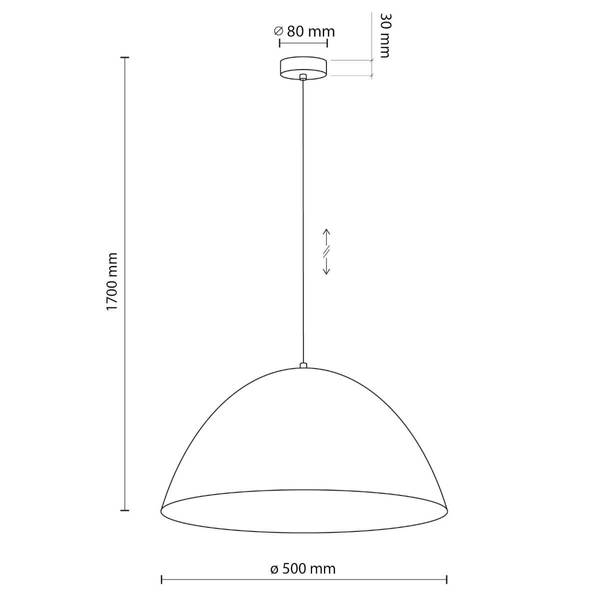 Zwisająca lampa do salonu Faro 10264 nad stół metalowa żółta