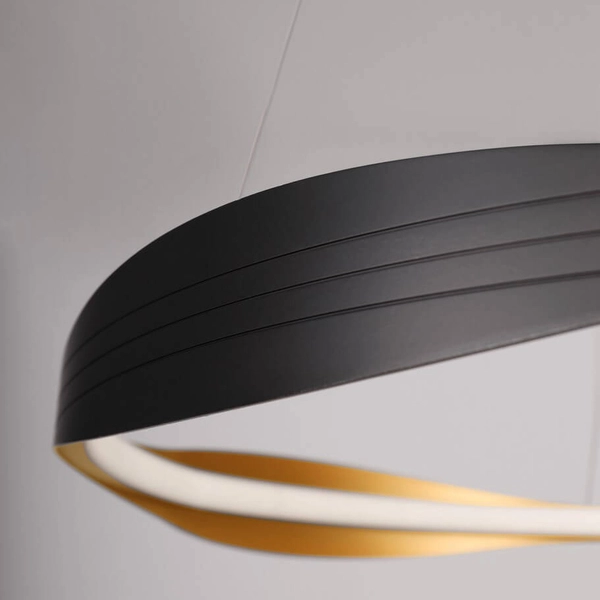 Wisząca lampa SATIPO LE44470 LED 32W 2700-5000K fala czarna złota