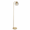 Kulista lampa podłogowa Dimple 98271 Endon szkło złota przezroczysta