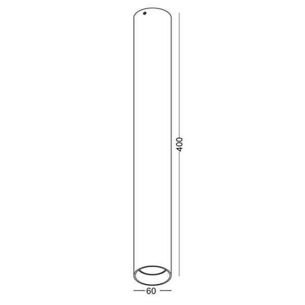 Przysufitowa lampa punktowa Stala 301003005 Elkim okrągła tuba czarna