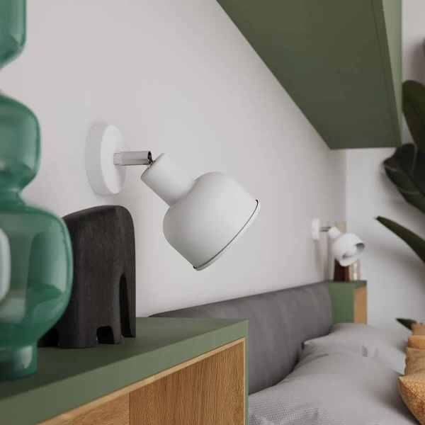 Regulowany kinkiet ścienny Elba SL.1313 Sollux do salonu biały