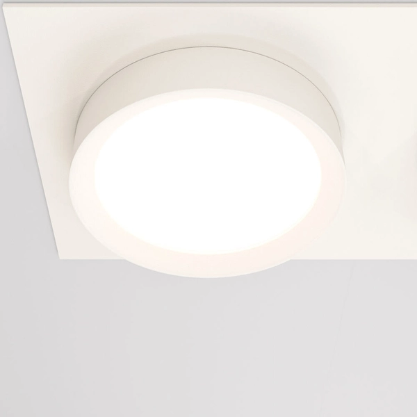 Sufitowa lampa prostokątna Hoop DL086-02-GX53-SQ-W Maytoni wpuszczana biały