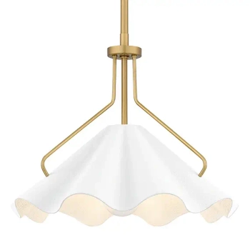 Lampa wisząca nad stół Mejia QZ-MEJIA-1P-S-AB  mosiądz biały