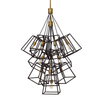 Wisząca lampa industrialna Fulton HK-FULTON-13P czarna mosiądz