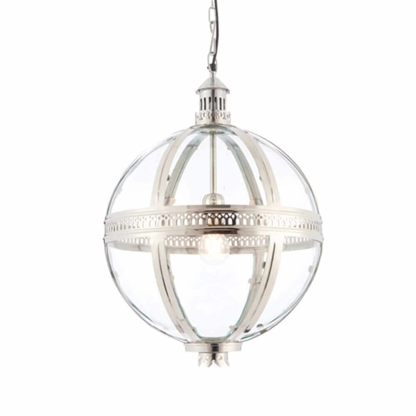 Lampa zwisająca kula Vienna 73108 Endon metalowa przezroczysta chrom