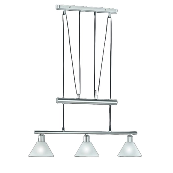 Potrójna lampa wisząca STAMINA 3751031-07 do jadalni nikiel biała