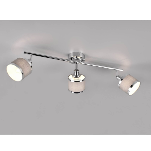 Potrójna lampa sufitowa do salonu Arosa 812100306 srebrna chrom