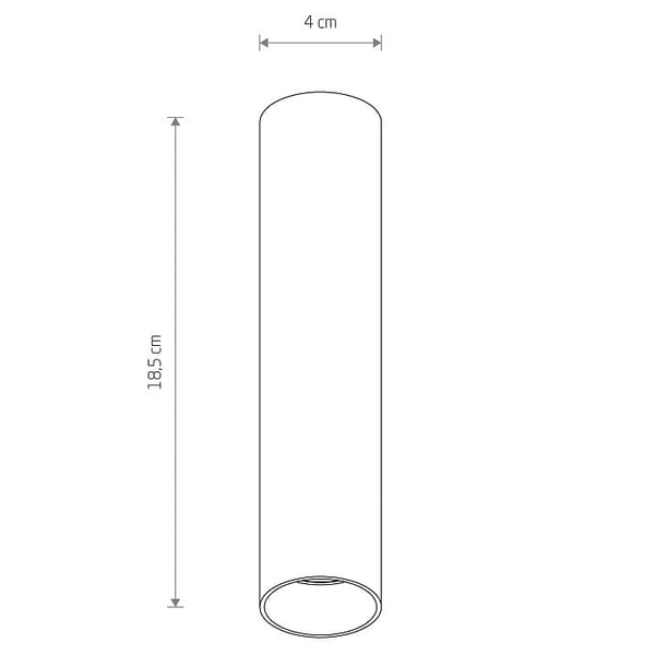 Podłużna lampa sufitowa stick Fourty 10883 Nowodvorski spot jedwabisty szary
