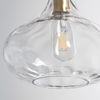 Szklana lampa wisząca Pico ABR-LWS Abruzzo nad stół złoty przezroczysty