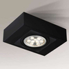 Spot LAMPA sufitowa KOGA 1152 Shilo natynkowa OPRAWA prostokątna metalowa do łazienki czarna