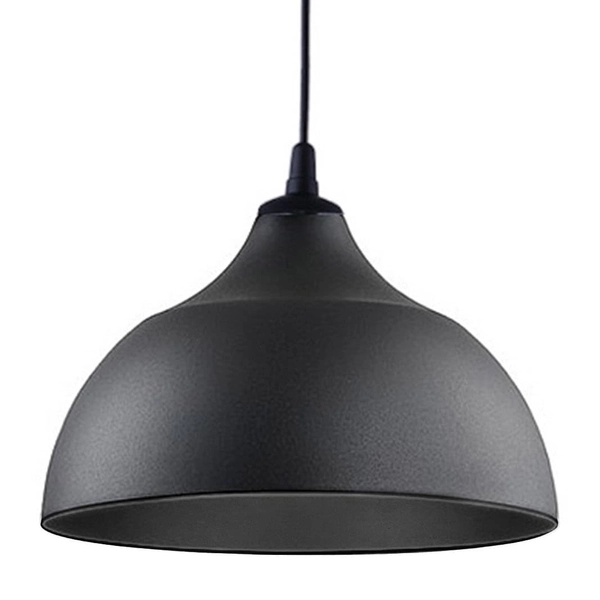 Salonowa lampa zwisowa Cap 570 TK Lighting kopuła metalowa czarna