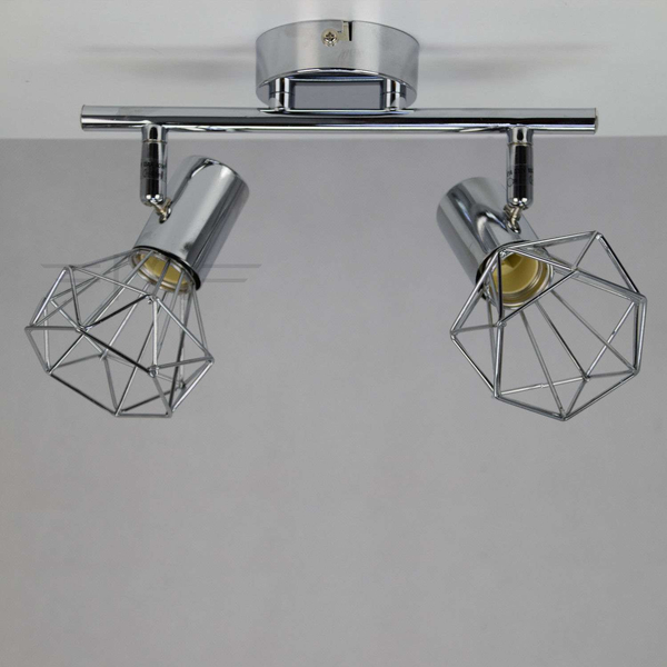 Plafon LAMPA sufitowa XARA 54802-2 Globo druciana OPRAWA ścienna KINKIET regulowany drut chrom