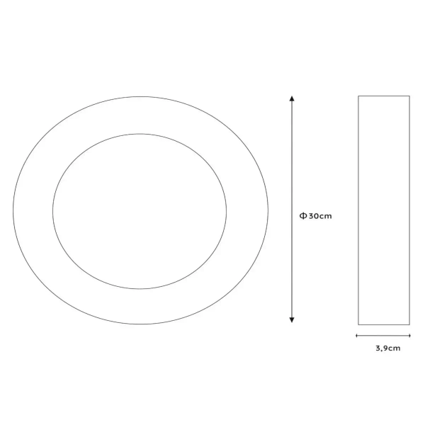 Salonowa lampka sufitowa BRICE-LED 28116/30/30 LED 30W 3000K IP44 czarny