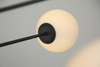 Wisząca lampa loftowa Oviedo do holu molekuły czarna biała