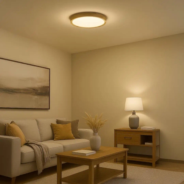 Skandynawska sufitowa lampa Orinoko ML1840 LED 36W 4000K brązowa