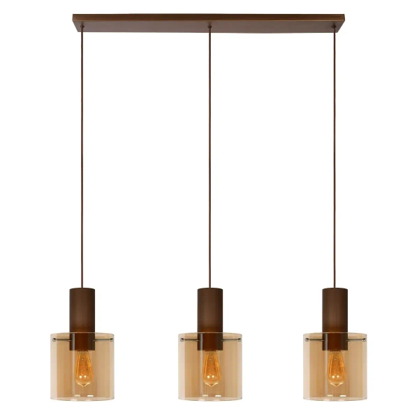 Lampa zwis nad wyspę TOLEDO 74405/03/62 Lucide miedziana bursztynowa