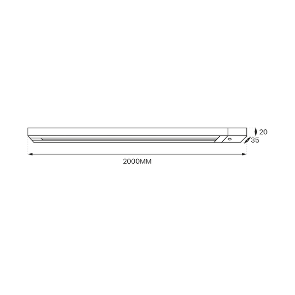 Prowadnica jednoobwodowa 2m do systemu syznowego Track Light ML0707 biała