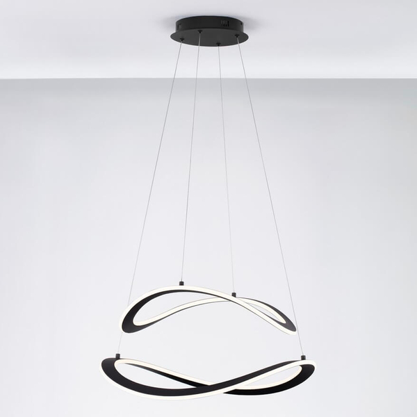 Spiralowa lampa wisząca JAUJA LE44327 LED 87W 3000K wstęga czarna
