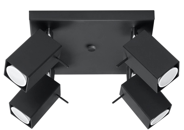 Plafon LAMPA sufitowa SL.0102 reflektorki OPRAWA metalowa czarna