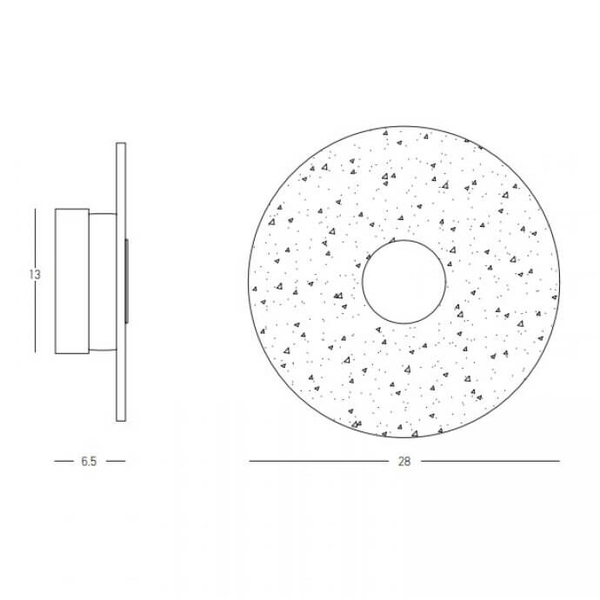 Naścienna lampa do jadalni 23077 LED 8W 3000K okrągła talerz czarny