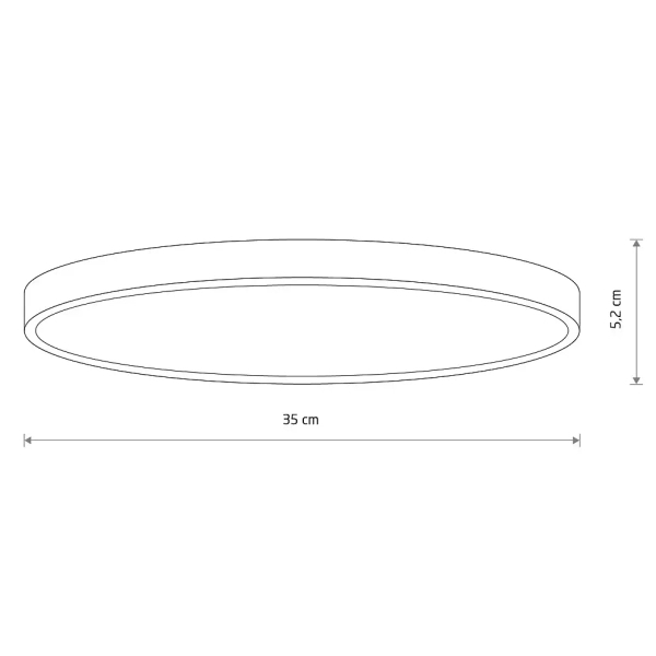 Sufitowa lampa okrągła DEMI 11757 LED 24W 4000W do sypialni biała