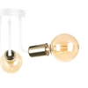 Loftowa LAMPA sufitowa KET1186 industrialna OPRAWA metalowa biała złota