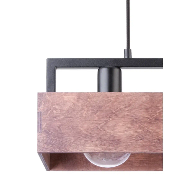Jadalniana lampa wisząca Dakota 31748 nad stół czarna brązowa