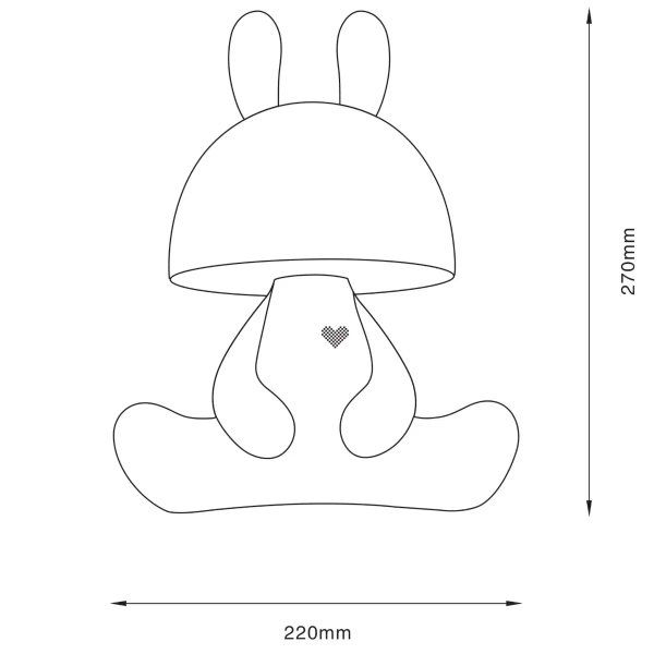 Dekoracyjna lampka nocna Fancy 327031 LED 2,5W 4000K czarna czerwona złota