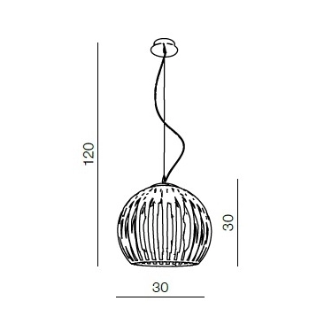 Żyrandol szklany Arcada AZ0481 Azzardo szklany przeźroczysty
