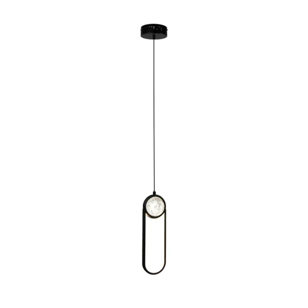 Owalna lampa wisząca Lacrima 31-35585 LED 15W 3000K nad stół czarna